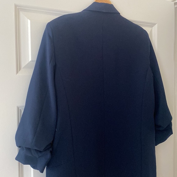 DilVin Open Front 3/4 Ruched Sleeve Blazer - Picture 8 of 10